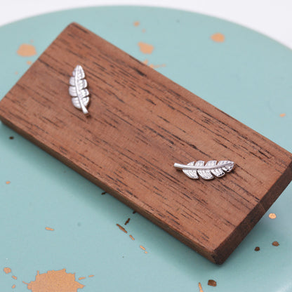 Sterling Silver Dainty Little Feather Stud Earrings - Cute, Fun, Whimsical and Pretty Jewellery