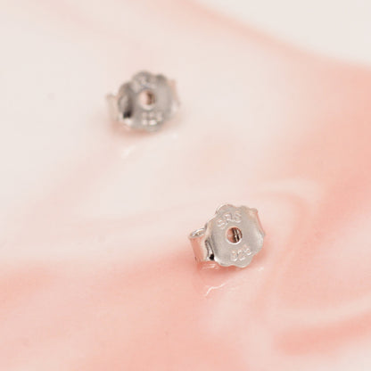 Amethyst Purple Crystal Marquise Stud Earrings in Sterling Silver with Lilac CZ -  Petite Stud Earrings or Threader Hoop