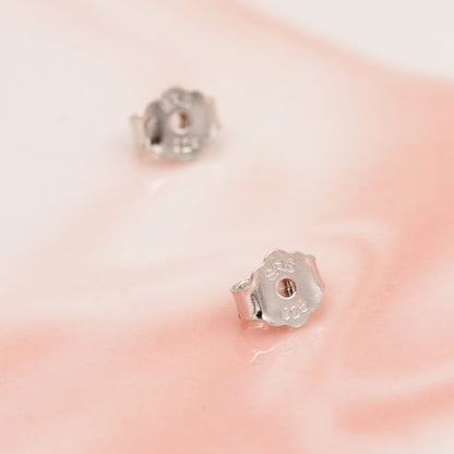 Mackintosh Rose Stud Earrings in Sterling Silver - Scottish Design Flower Earrings  - Cute,  Fun, Whimsical