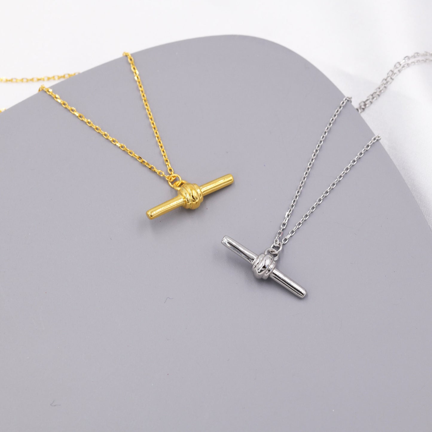 Balanced Bar Necklace in Sterling Silver, Silver or Gold,  Horizontal Bar Necklace