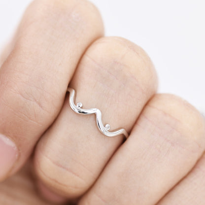 Boob Ring in Sterling Silver,  Breast Ring, Feminist Ring, Feminine Ring, US 5-8