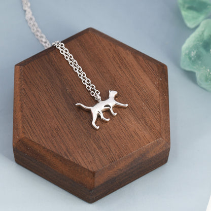 Cat Pendant Necklace in Sterling Silver, Cat Necklace,  Nature Inspired Jewellery, Dainty and Delicate
