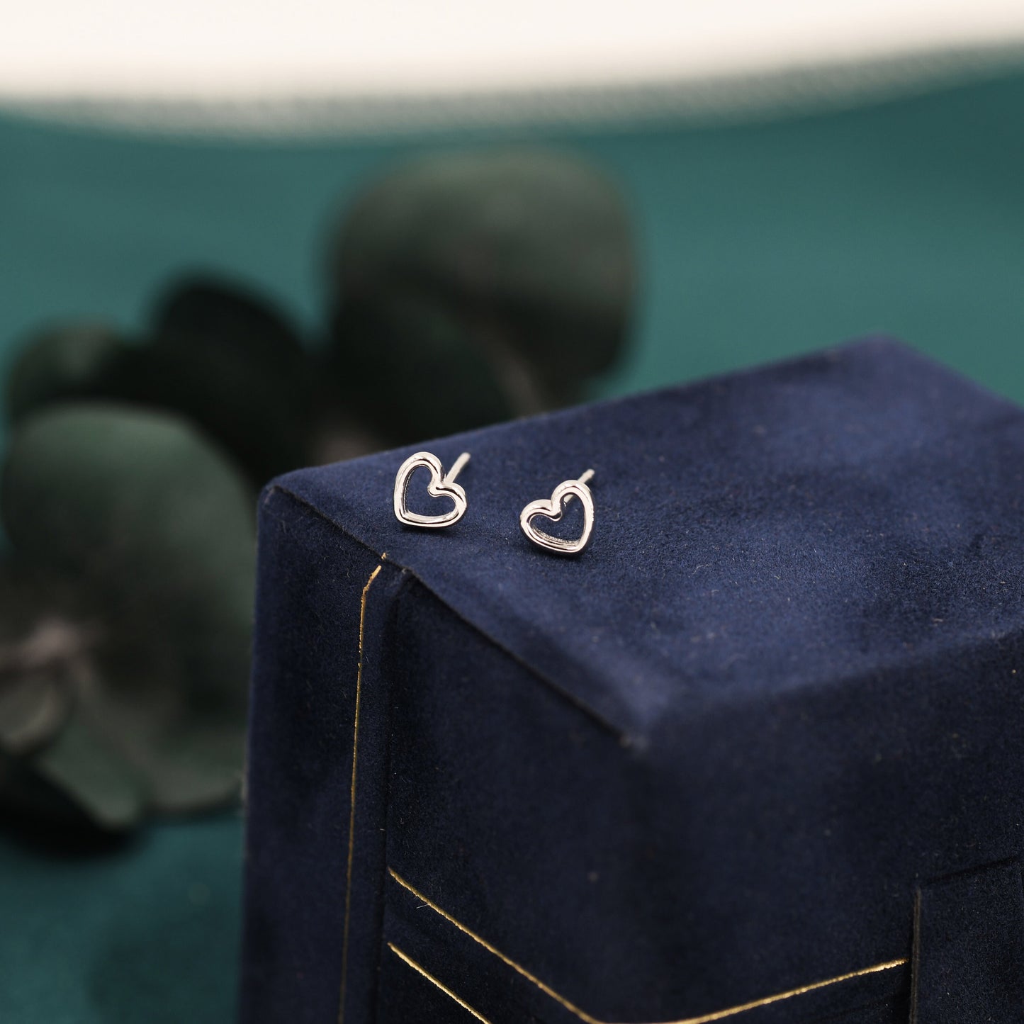 Sterling Silver Little Open Heart Stud Earrings, Cute, Fun, Minimalist, Simple and Elegant Jewellery