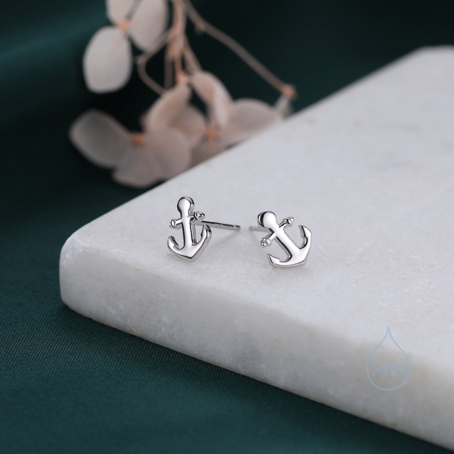 Anchor Stud Earrings in Sterling Silver, Silver or Gold, Tiny Anchor Earrings, Nautical Ocean Theme Earrings