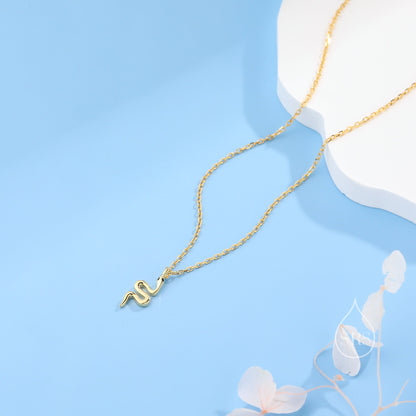 Extra Tiny Snake Pendant Necklace in Sterling Silver, Silver or Gold, Snake Necklace, Small Snake Necklace, Snake Pendant