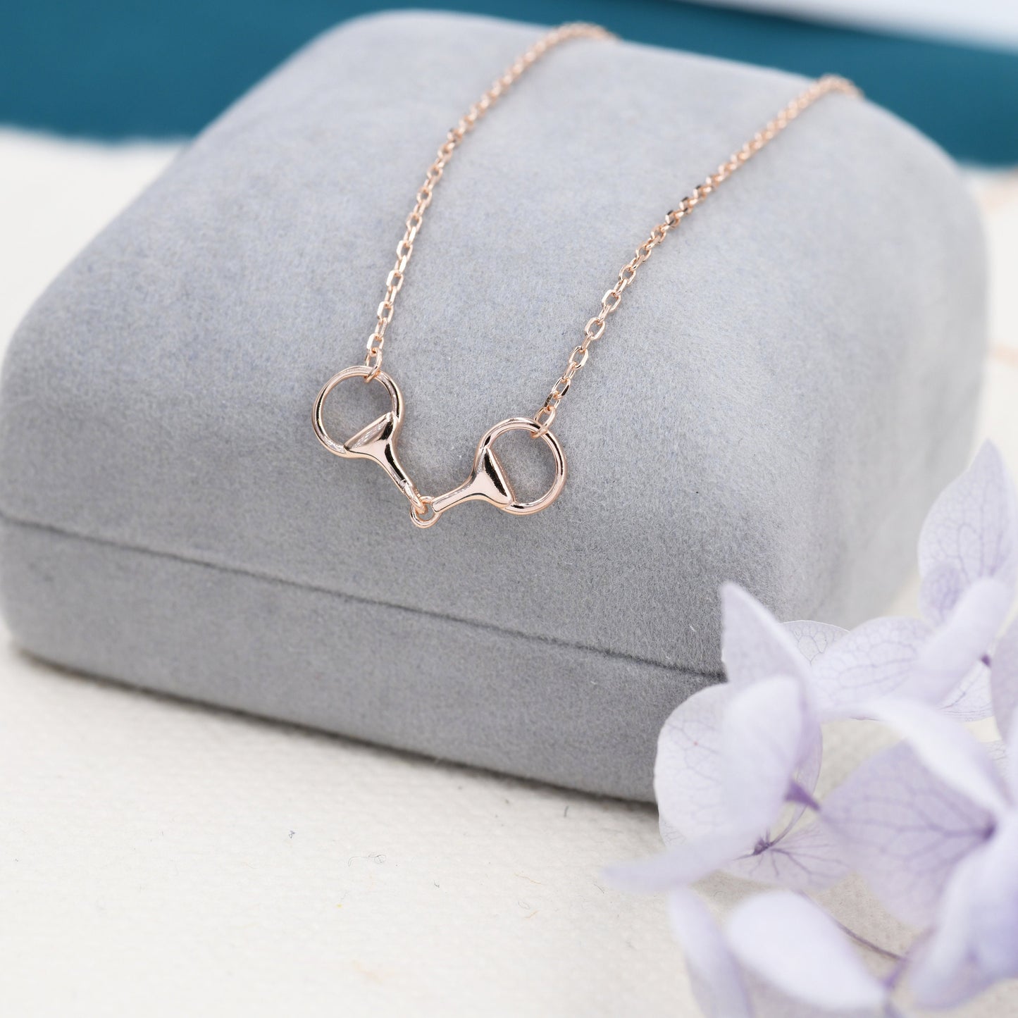 Snaffle Bit Necklace in Sterling Silver, Silver or Gold, Horse Necklace, Horse Charm, Horse Gift, Horse Jewellery