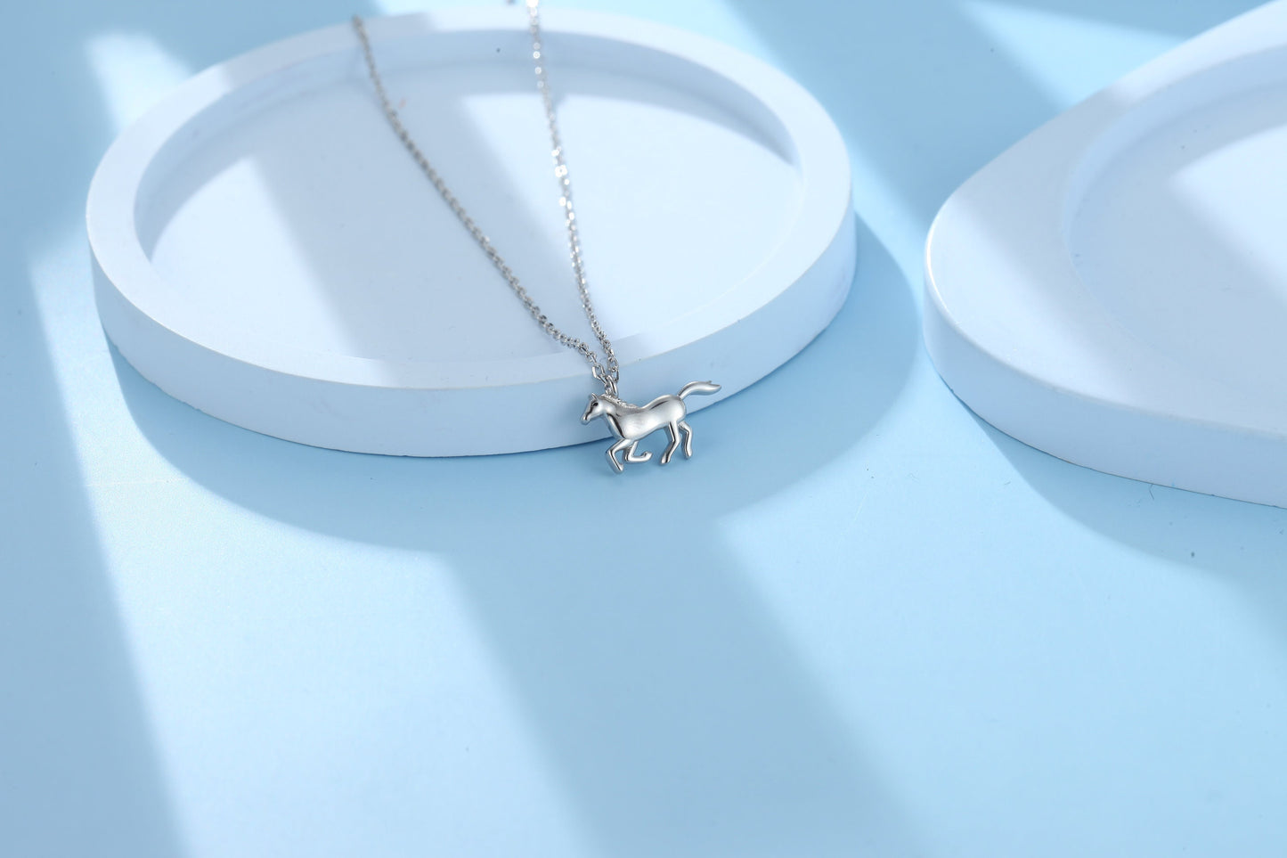 Tiny Horse Necklace in Sterling Silver,   Adjustable 16&#39;&#39; - 18&#39;&#39; - Cute Quirky and Fun Jewellery, Horse Pendant Necklace
