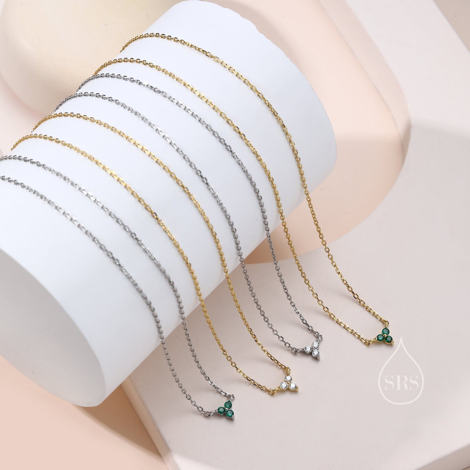 CZ Trio Pendant Necklace
