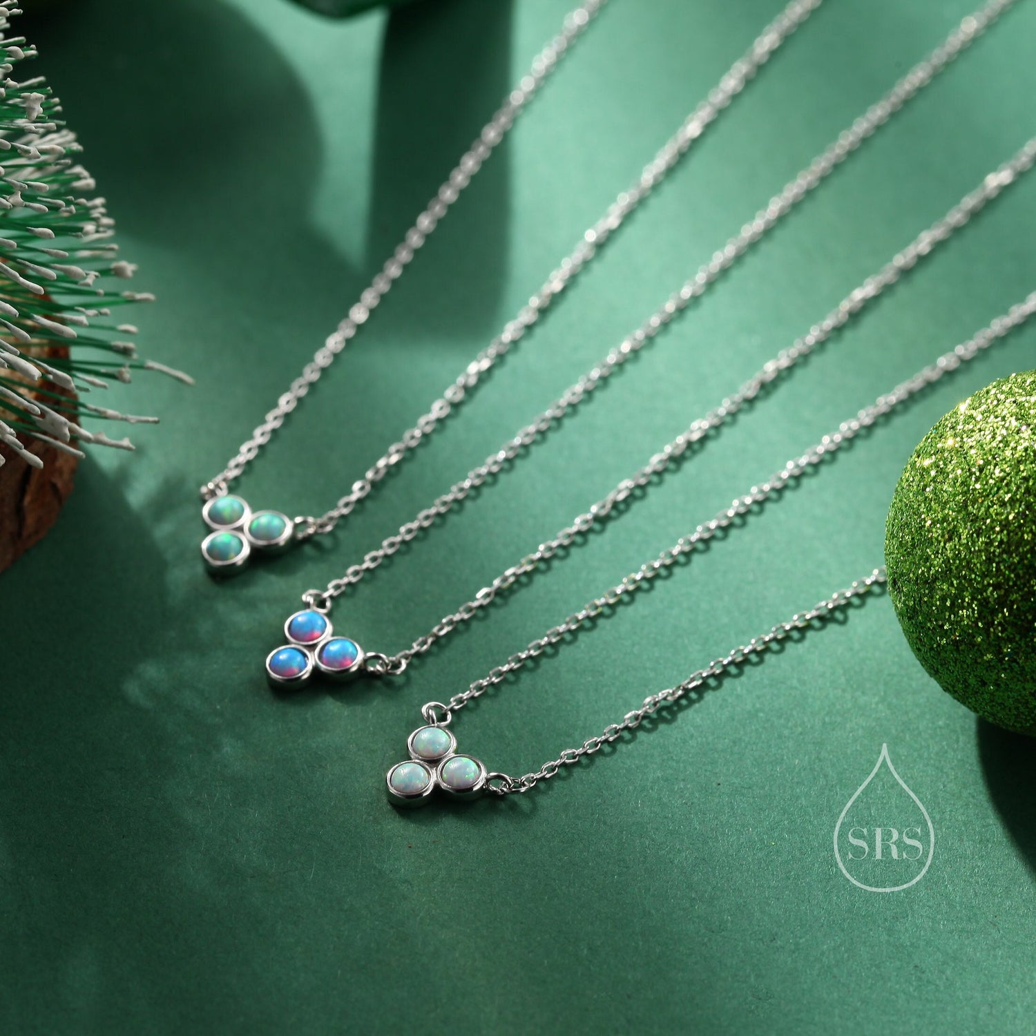 Opal Trio Pendant Necklace