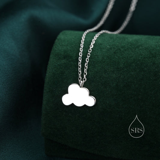 Small Cloud Pendant Necklace in Sterling Silver, Cloud Necklace, Tiny Could Necklace, Silver Cloud Necklace
