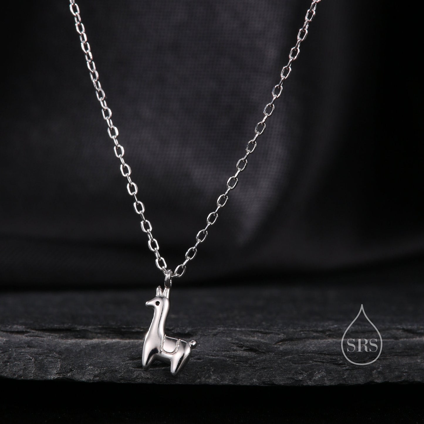 Extra Tiny Llama Pendant Necklace in Sterling Silver，Adjustable 16 - 18" - Silver or Gold or Rose Gold, Cute Quirky and Fun Jewellery
