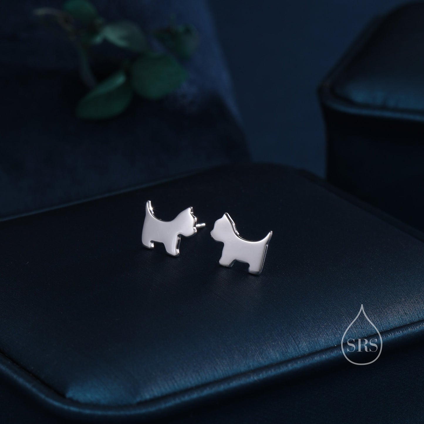 West Highland White Terrier Dog Stud Earrings in Sterling Silver, Westie Stud Earrings, Dog Earrings, Animal Stud, Cute, Pet Earrings